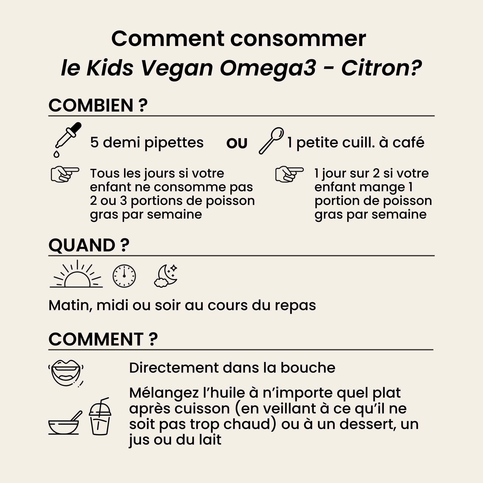 Kids Vegan Omega-3 Citron | 50 ml