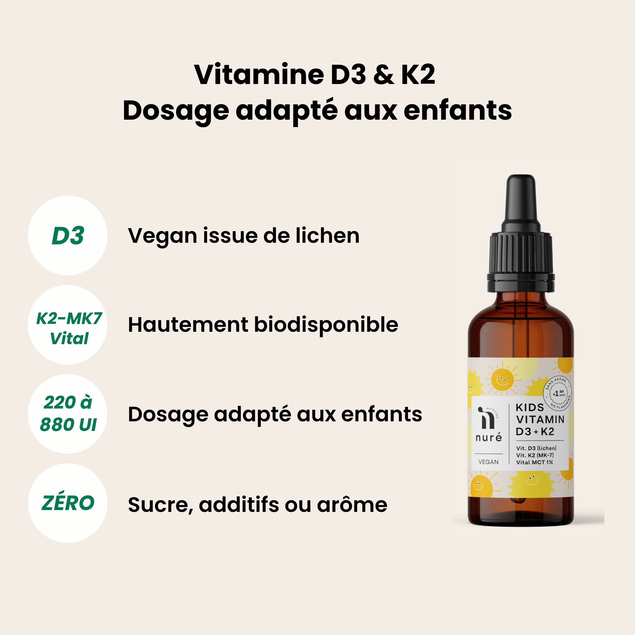 Kids Vitamin D3 + K2