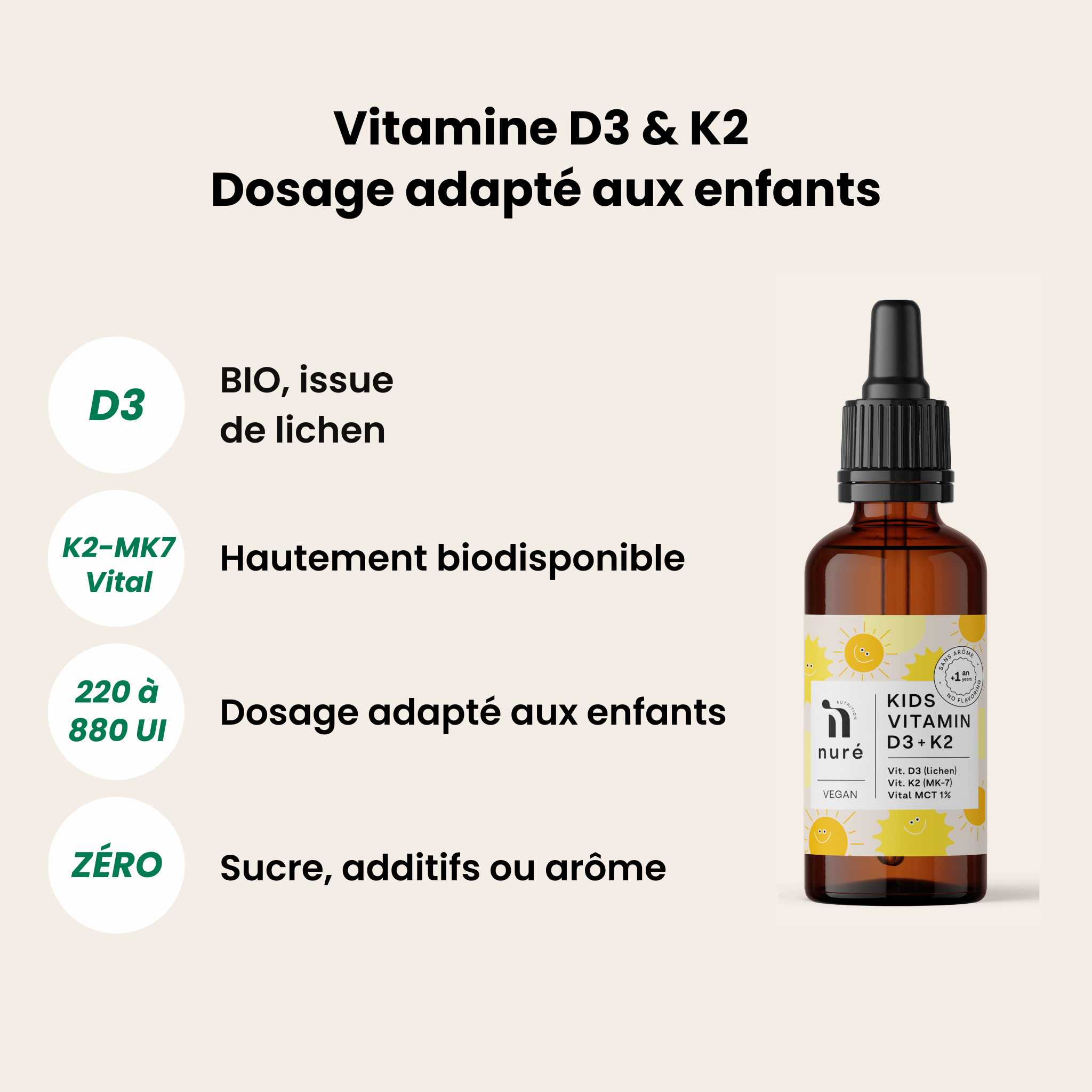 Kids Vitamin D3 + K2