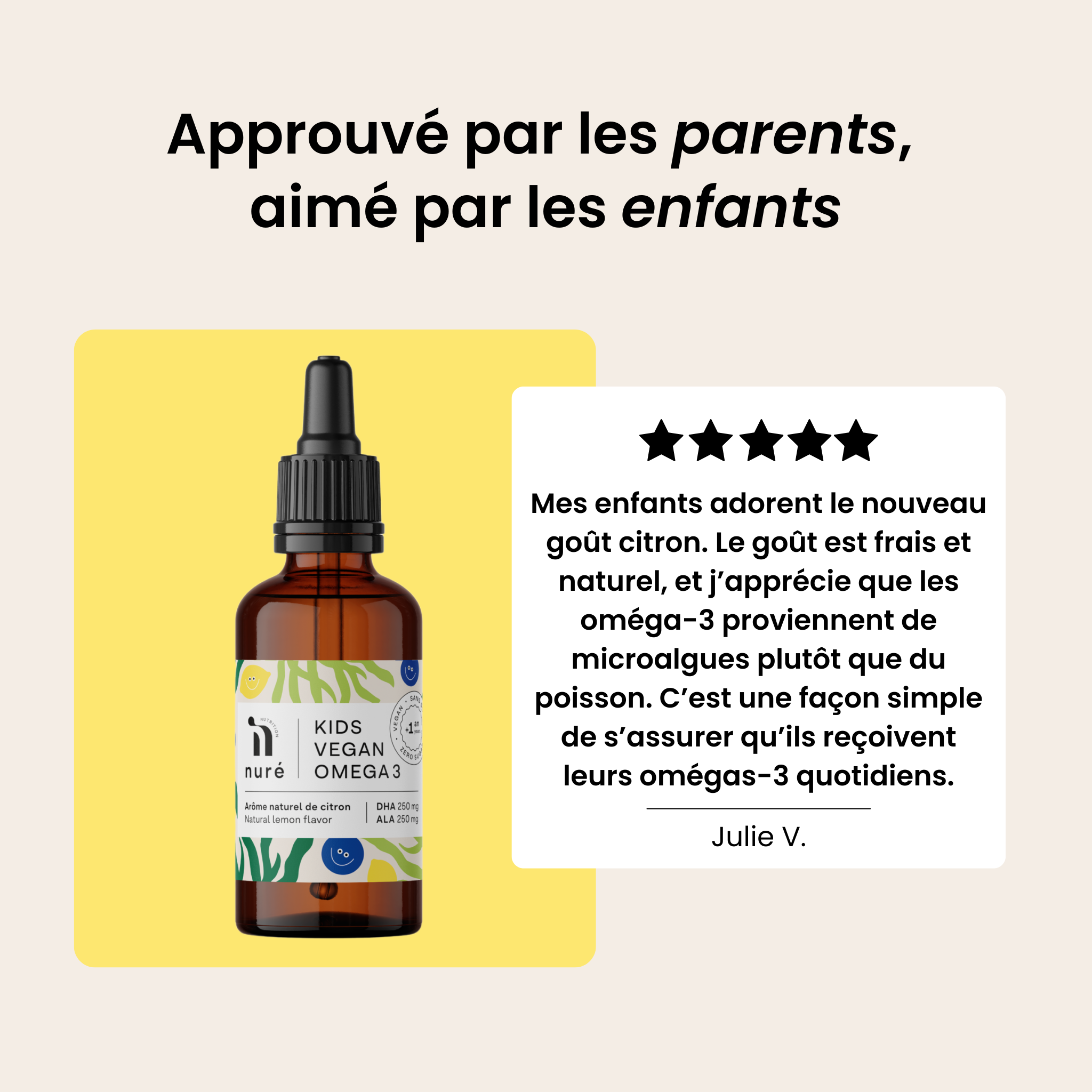 Kids Vegan Omega-3 Citron | 50 ml