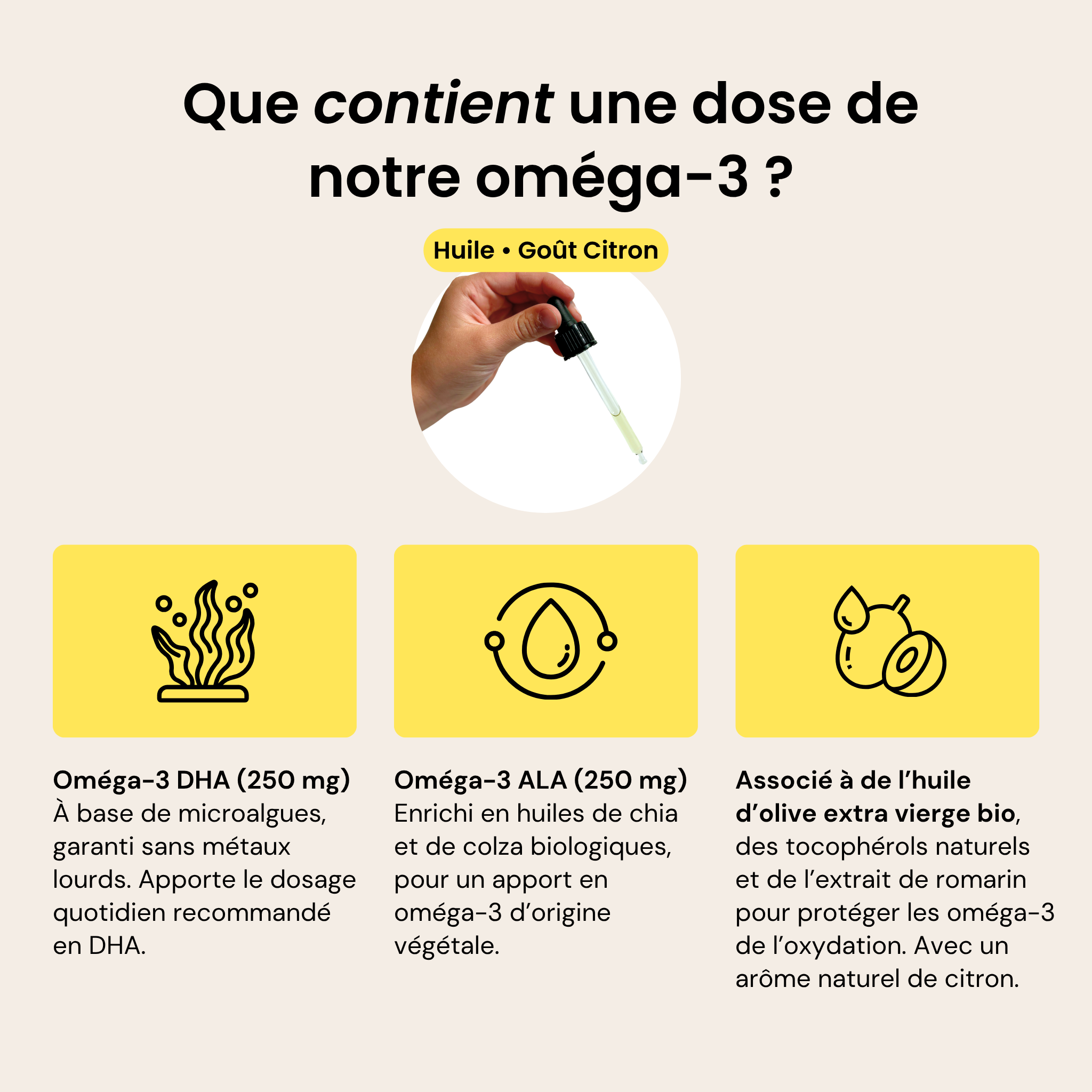 Kids Vegan Omega-3 Citron | 50 ml
