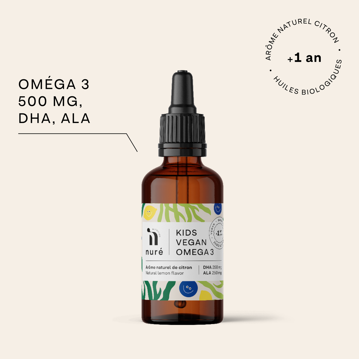 Kids Vegan Omega-3 Citron | 50 ml