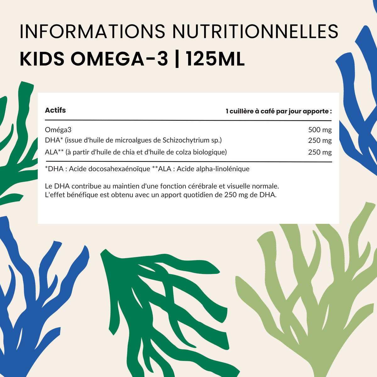 Kids Vegan Omega-3 | 125 ML