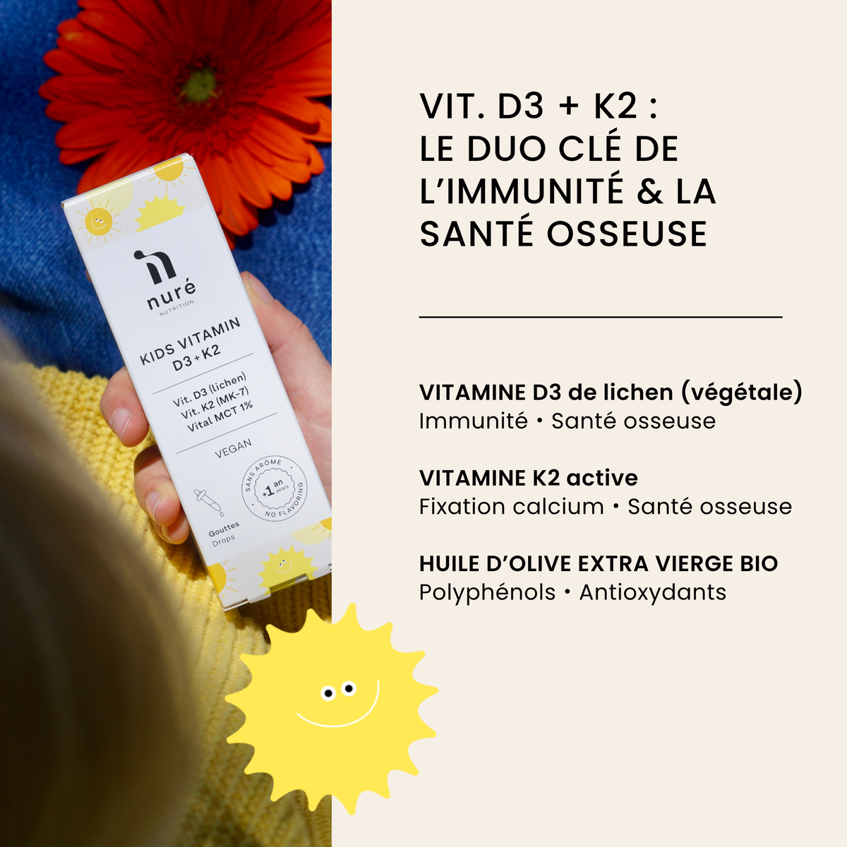 Kids Vitamin D3 + K2